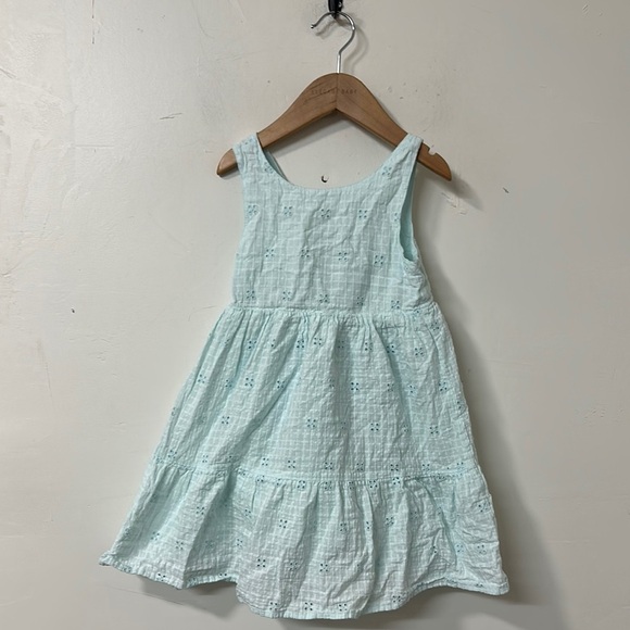 Cat & Jack Green and Blue Tiered Ruffled Sundress - Picture 1 of 2